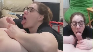 Heather Kane Sucks Off a Lucky Student!